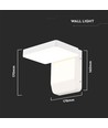 17W LED væglampe - 4000K, hvid