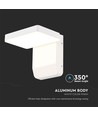 17W LED væglampe - 4000K, hvid