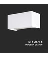 24W LED væglampe - IP65, hvid, 4000K, udendørs, 112lm/W