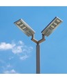 300W LED solcelle gadelampe - 3500lm, 6400K, aluminium, IP65, inkl. solpanel og batteri