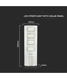 40W LED solcelle gadelampe - 4300lm, IP65, 6400K, aluminium, inkl. solpanel og batteri