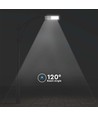 40W LED solcelle gadelampe - 4300lm, IP65, 6400K, aluminium, inkl. solpanel og batteri