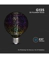 3D LED Pære 4W E27 - Stjerne effekt, 3000K, G125