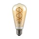 E27 5W dæmpbar LED pære - ST64, kultråd, rav farvet glas, ekstra varm 1800K