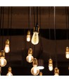 E27 5W dæmpbar LED pære - ST64, kultråd, rav farvet glas, ekstra varm 1800K