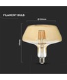 T180 LED Filament Pære 8W E27 - Amber Glas, 1800K