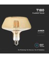 T180 LED Filament Pære 8W E27 - Amber Glas, 1800K