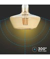 T180 LED Filament Pære 8W E27 - Amber Glas, 1800K