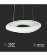 60cm 36W CCT dæmpbar designer pendel - Rund, 3900lm, inkl. fjernbetjening, 3 års garanti