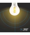 4W LED Pære - Spiral, Kultråd, Klar, 3000K