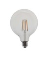 E27 12W G125 LED filament pære - 1521lm, klart glas, 4000K
