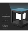 LED Solcelle Sokkel Lampe - 3000K, Sort, Hus