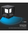 LED Solcelle Sokkel Lampe - 3000K, Sort, Hus