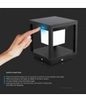 LED Solcelle Sokkel Lampe - 3000K, Sort, Hus