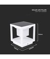 2W Solara LED bedlampe med sensor - IP65, 3000K, hvid, solcelle, 3 års garanti