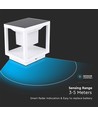2W Solara LED bedlampe med sensor - IP65, 3000K, hvid, solcelle, 3 års garanti