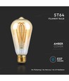 ST64 Lang Kultrådspære 5W - 1800K, Amberglas