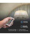 E14 4,8W smart kernepære med fjernbetjening - RGB+4000K, 470lm, dæmpbar, inkl. 24-knaps fjernbetjening