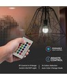 E27 8,5W Smart LED pære med fjernbetjening - RGB+4000K, A60, dæmpbar, 806lm, inkl. fjernbetjening