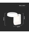 17W Rund LED væglampe - IP65, hvid, 2500lm, 3000K, facadebelysning