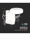 17W rund LED væglampe - IP65, hvid, 2480lm, 4000K, aluminium
