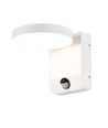 17W LED væglampe med sensor, rund - IP65, hvid, PIR bevægelsessensor, 2480lm, udendørs/indendørs