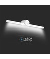 LED-spejllampe 10W - 3000K, hvid, hus