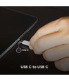 1m USB til Type C kabel - Sort, til hjemmet og kontoret