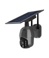 WiFi HD Smart Solar Energi PTZ Kamera Sensor Sort - Hus