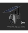 WiFi HD Smart Solar Energi PTZ Kamera Sensor Sort - Hus