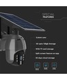 WiFi HD Smart Solar Energi PTZ Kamera Sensor Sort - Hus