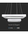 113W LED lysekrone, dæmpbar - 6300lm, 3000K, Ø60cm, varm hvid, Triac fasedæmp