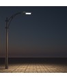 100W LED gadelampe med Samsung LED chip - 100lm/W, IP65, gråt kabinet, udendørs