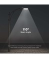 100W LED gadelampe med Samsung LED chip - 100lm/W, IP65, gråt kabinet, udendørs
