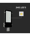 100W LED gadelampe med Samsung LED chip - 100lm/W, IP65, gråt kabinet, udendørs