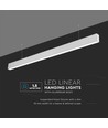 120cm 40W LED lysskinne med Samsung chip - Silver, 4000K, 120°, inkl. wireophæng