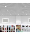20W Ø17cm LED indbygningspanel - Samsung Chip, Hul: Ø14,5 cm, 6400K, hvid kant