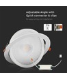 20W Ø17cm LED indbygningspanel - Samsung Chip, Hul: Ø14,5 cm, 6400K, hvid kant