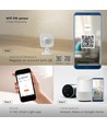 WiFi PIR sensor - Smart Home, 120 grader, hvid, virker med Alexa og Google Home