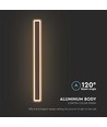 Væglampe aflang Corten, LED 17W - 4000K, IP65, bruges inde og ude.