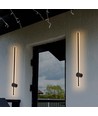 12W LED væglampe, RA90 - IP65, sort, 1590lm, 4000K, 65cm høj