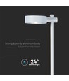 6W LED bedlampe / havelampe, RA90 - Hvid, IP65, 4000K, 102,5cm høj, inkl. lyskilde