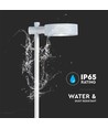 6W LED bedlampe / havelampe, RA90 - Hvid, IP65, 4000K, 102,5cm høj, inkl. lyskilde