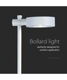 6W LED bedlampe / havelampe, RA90 - Hvid, IP65, 4000K, 102,5cm høj, inkl. lyskilde