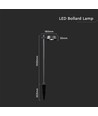 7W LED pullertlampe - 3000K, sort hus, IP65