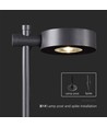 6W LED havelampe, sort - IP54, 3000K, RA90, inkl. lyskilde