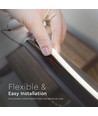 10m 12W/m 6500K Neon Flex LED strip - 24V, 360 grader, SMD 2835, 25mm, kold hvid