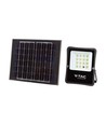 200W LED solcelle projektør med sensor - 1600lm, IP65, inkl. fjernbetjening, kold hvid