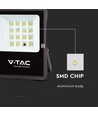 200W LED solcelle projektør med sensor - 1600lm, IP65, inkl. fjernbetjening, kold hvid