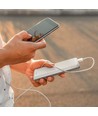 10000mAh Power Bank, 22.5W Fast Charger - Hvid, Aluminium, 2x USB, 1x Type-C, Li-Pol